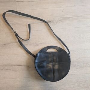 Black Round Crossbody Bag
